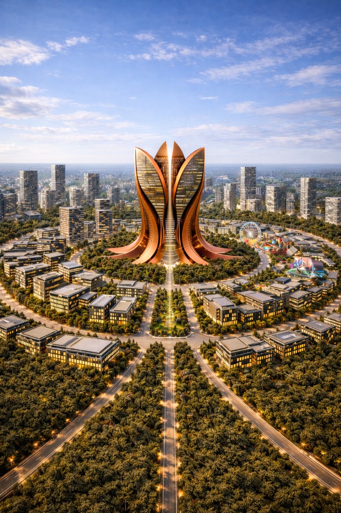 Copper Tower aerial view